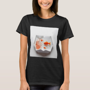 Kleines Aquarium im Origami-Stil T-Shirt