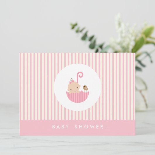 {kleines Baby} Babydusche Einladung (Stehend Vorderseite)