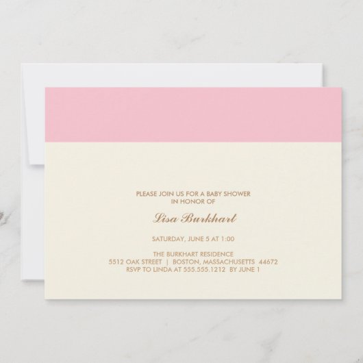 {kleines Baby} Babydusche Einladung (Rückseite)