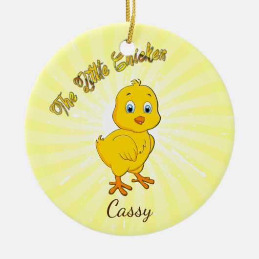 Kleines Baby Chicken Keramikornament (Vorne)