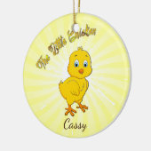Kleines Baby Chicken Keramikornament (Links)