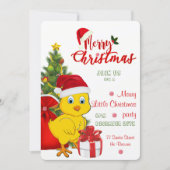 Kleines Baby Chicken Weihnachten Einladung (Vorderseite)