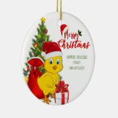 Kleines Baby Chicken Weihnachten Keramik Ornament (Rechts)