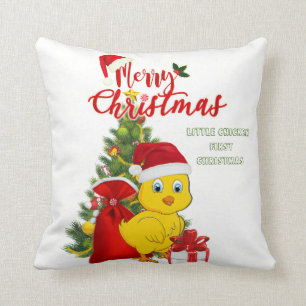 Kleines Baby Chicken Weihnachten Kissen