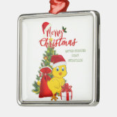 Kleines Baby Chicken Weihnachten Ornament Aus Metall (Links)