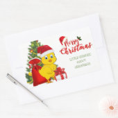 Kleines Baby Chicken Weihnachten Rechteckiger Aufkleber (Umschlag)