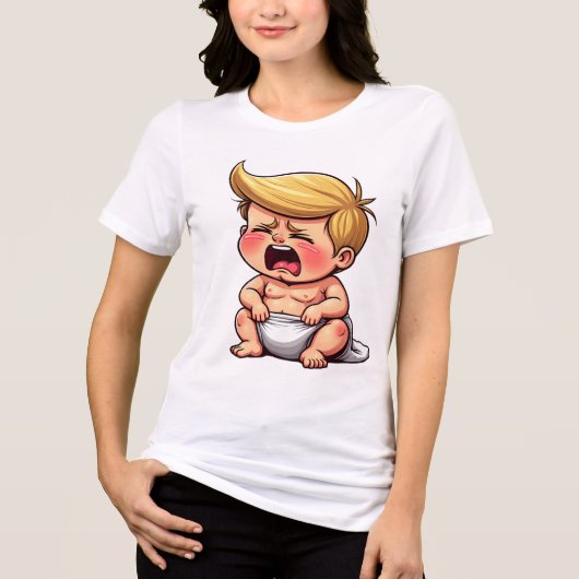 Kleines Baby Donald Tri-Blend Shirt (Vorderseite)