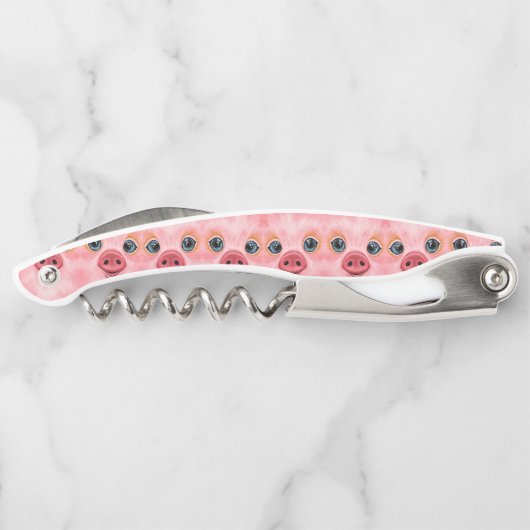 Kleines Baby Piggy - glücklich Kellnermesser (Rückseite)