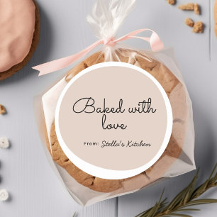Kleines Bäckerei-Geschäft mit Liebe gemacht Sticke Runder Aufkleber