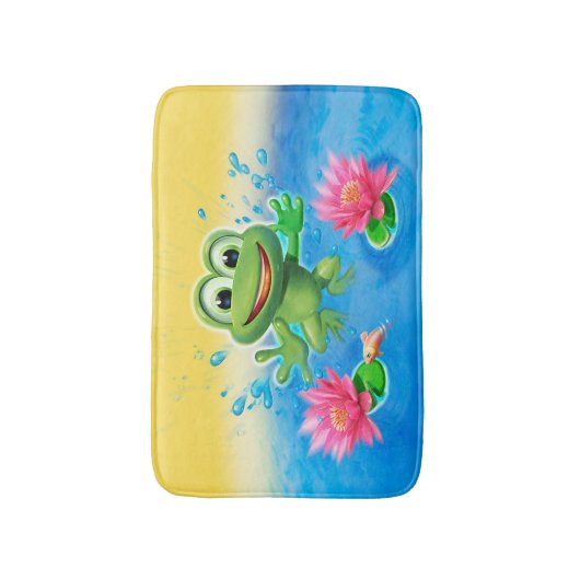 Kleines Bad matte Leap Frog Design. (Vorderseite Vertikal)