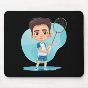 Kleines Badminton Player Shuttlespiel für Jungen Mousepad
