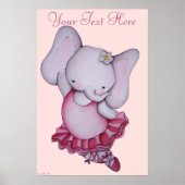 Kleines Ballerina Elephant Poster für Kinder (Vorne)