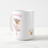 Kleines Ballerina-Mädchen Geburtstag Kaffeetasse (Vorderseite Links)