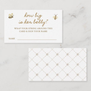 Kleines Bee Baby Shower Bly Game Begleitkarte