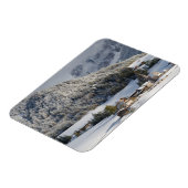 Kleines Bergdorf im Schneeeckmagnet Magnet (Linke Seite)