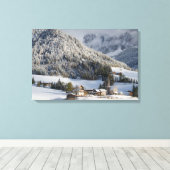 Kleines Bergdorf in der Leinwand Schnee (Insitu (Holzboden))