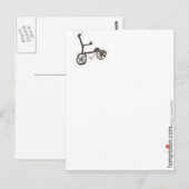 Kleines Bike Postkarte (Vorne/Hinten)