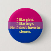 kleines Bisexualflaggenstolz-Abzeichen/-Button Button (Vorderseite)