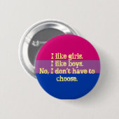 kleines Bisexualflaggenstolz-Abzeichen/-Button Button (Vorne & Hinten)