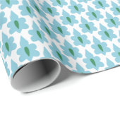 Kleines Blatt in Grün und Aqua Geschenkpapier (Rolleneckpunkt)