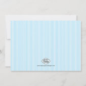 Kleines Blau trifft Jungen-Babyparty-Einladung Einladung (Rückseite)