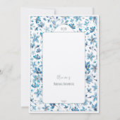 Kleines blaues Brautparty Dankeschön Karte (Rückseite)