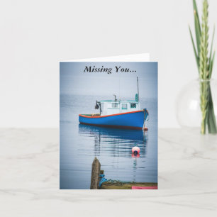 Kleines Blaues Fischerboot Karte