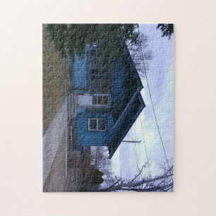 kleines blaues Haus Puzzle