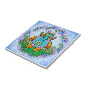 Kleines blaues Monster Fliese (Seite)