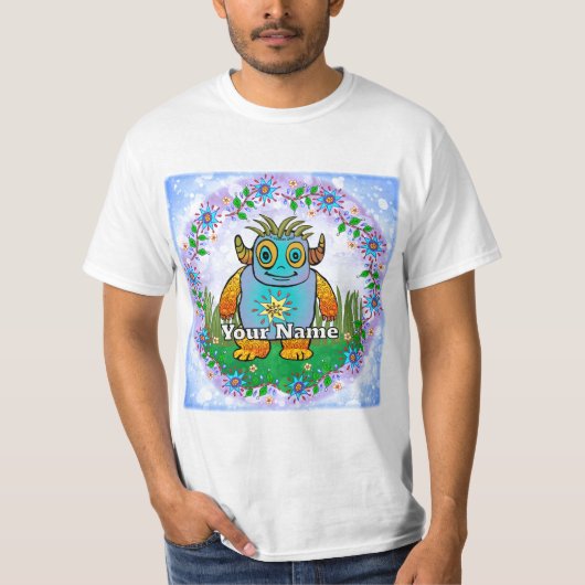 Kleines blaues Monster T-Shirt (Vorderseite)