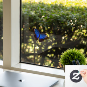 Kleines blaues Morpho-Schmetterlingsfenster Fensteraufkleber