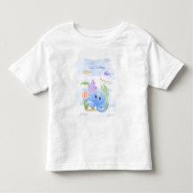 Kleines blaues Oktopus-T-Shirt für Kleinkinder