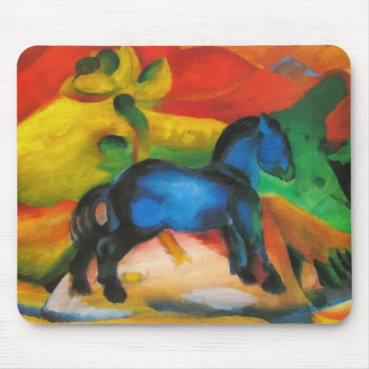 Kleines blaues Pferd Mousepad (Vorne)