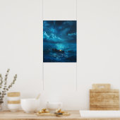 Kleines Boot auf dem Ozean Poster (Küche)