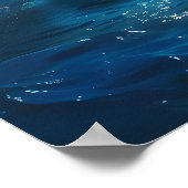 Kleines Boot auf dem Ozean Poster (Ecke)