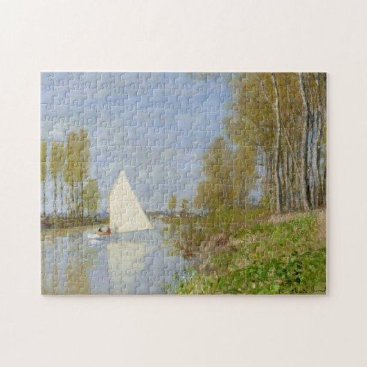 Kleines Boot auf dem Seine Argenteuil Monet Frisch Puzzle (Horizontal)