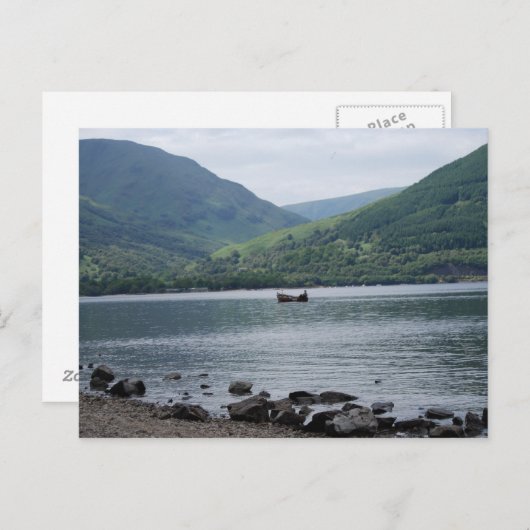 kleines Boot auf Loch Lomond Postkarte (Vorne/Hinten)