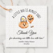 kleines Boot fast danke Ihnen Baby Dusche Geschenkanhänger (Vorderseite)