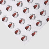 kleines bordeaux-graues Basketball-Muster Seidenpapier (Detail)