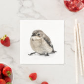 Kleines braunes Gartenvogel-Foto Serviette (Beispiel)