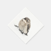 Kleines braunes Gartenvogel-Foto Serviette (Ecke)
