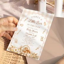 Kleines Brötchen im Ofen-Baby-Einladung