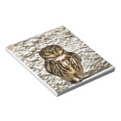 Kleines Brown Barn Owl Kunstportrait Notizblock (angewinkelt)
