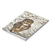 Kleines Brown Barn Owl Kunstportrait Notizblock (Rotiert)