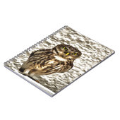 Kleines Brown Barn Owl Kunstportrait Notizblock (Linke Seite)