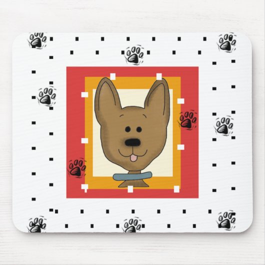 Kleines Brown-Hündchen Mousepad (Vorne)