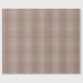 Kleines Brown und weißes Gingham-Packpapier Geschenkpapier (Flach)