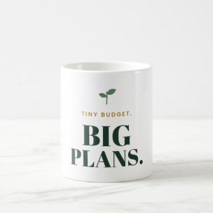 Kleines Budget Große Pläne Geld Sparen Kaffeetasse