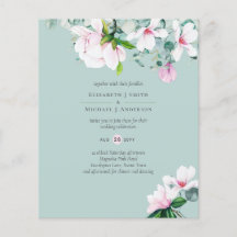 KLEINES BUDGET Rosa Magnolias Eukalyptus Lilac Wed