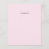 KLEINES BUDGET Rosa Magnolias Eukalyptus Lilac Wed Flyer (Hinten)